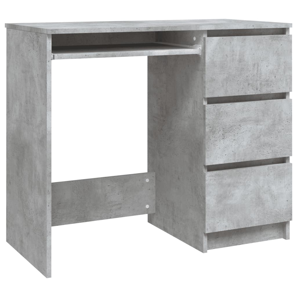 Desk Concrete Grey 90x45x76 cm Engineered Wood - Newstart Furniture