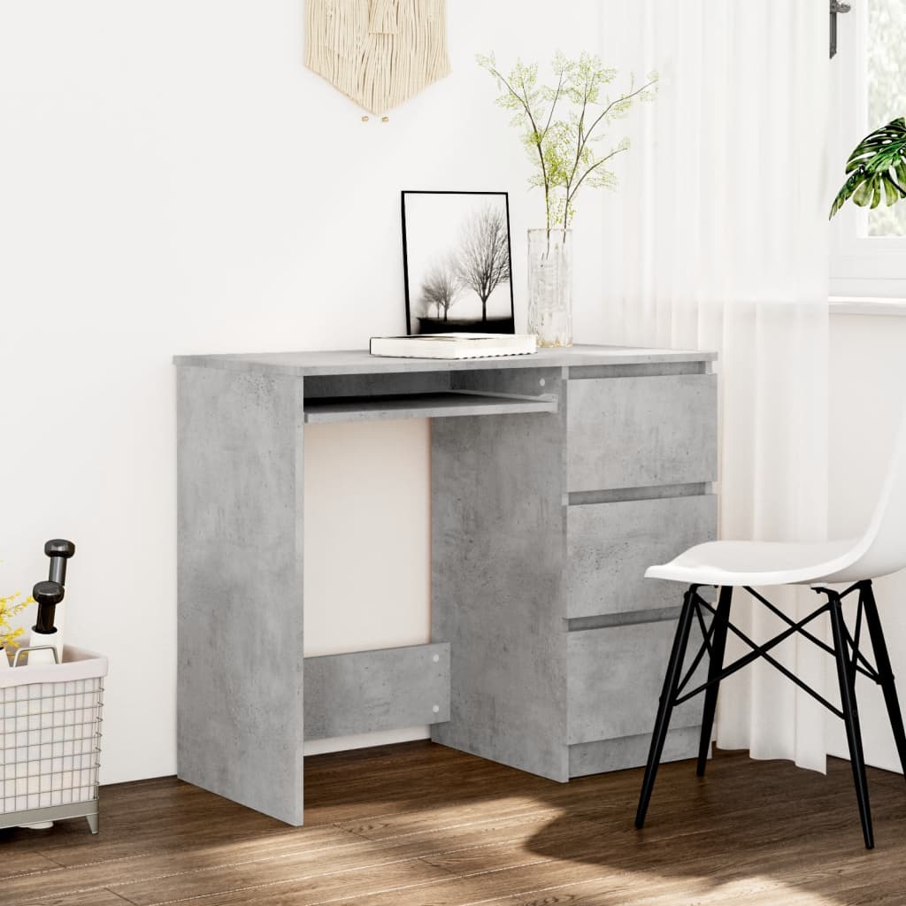 Desk Concrete Grey 90x45x76 cm Engineered Wood - Newstart Furniture