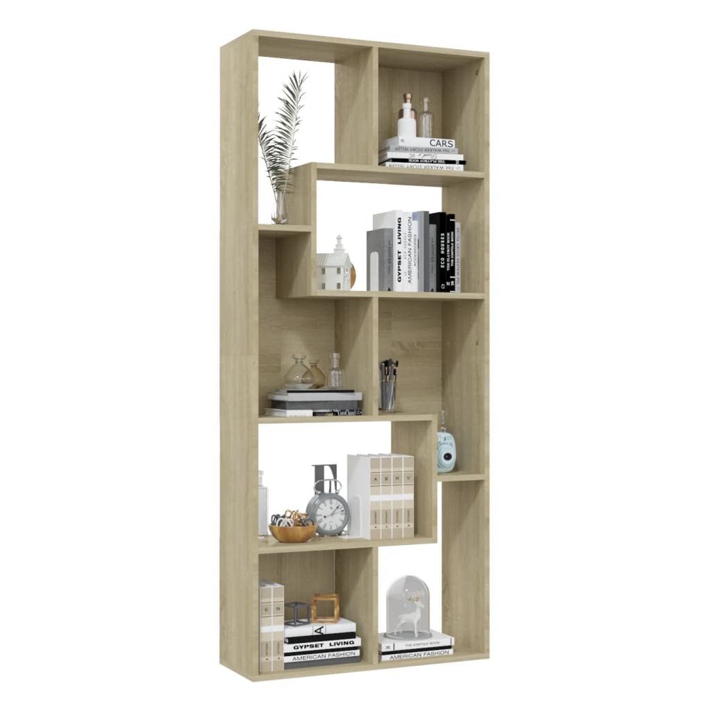 Book Cabinet Sonoma Oak 67x24x161 cm Engineered Wood - Newstart Furniture