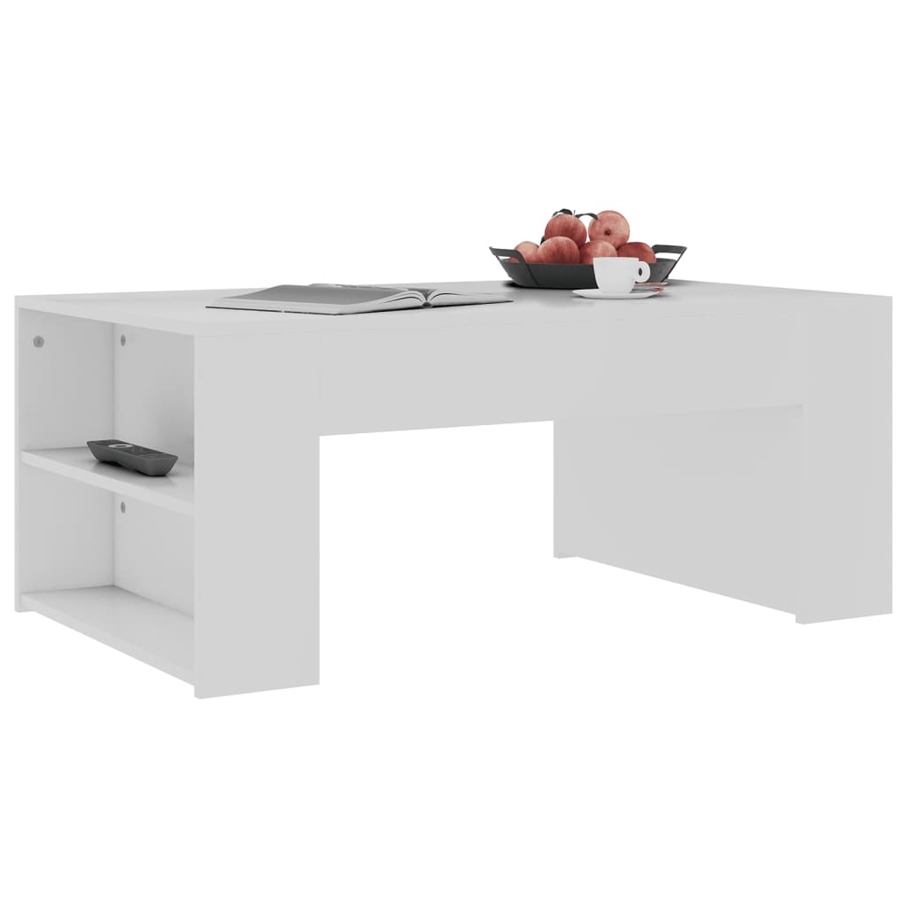 Coffee Table White 100x60x42 cm Engineered Wood - Newstart Furniture