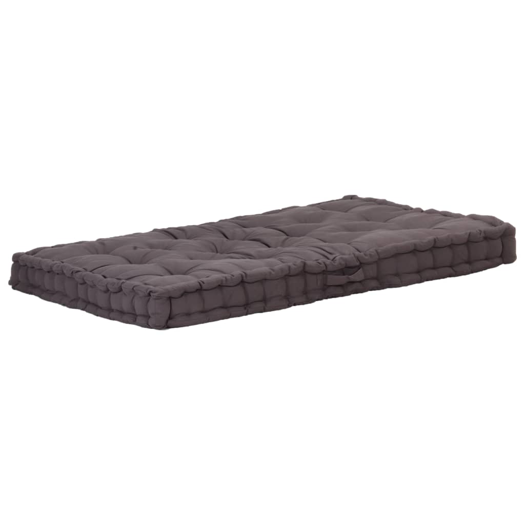 Pallet Floor Cushions 2 pcs Cotton Anthracite - Newstart Furniture