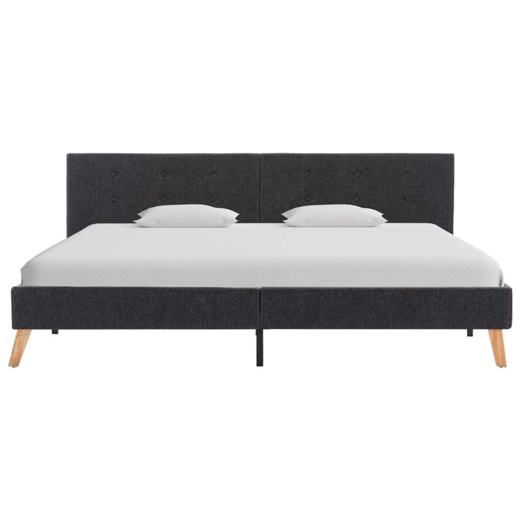 Bed Frame Grey Fabric 183x203 cm King Size - Newstart Furniture