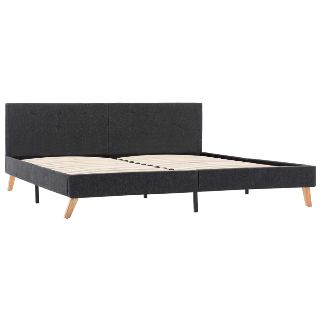 Bed Frame Grey Fabric 183x203 cm King Size - Newstart Furniture