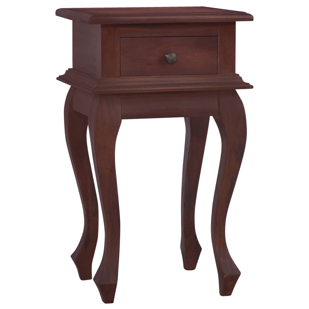 Bedside Table Classical Brown 35x30x60 cm Solid Mahogany Wood - Newstart Furniture