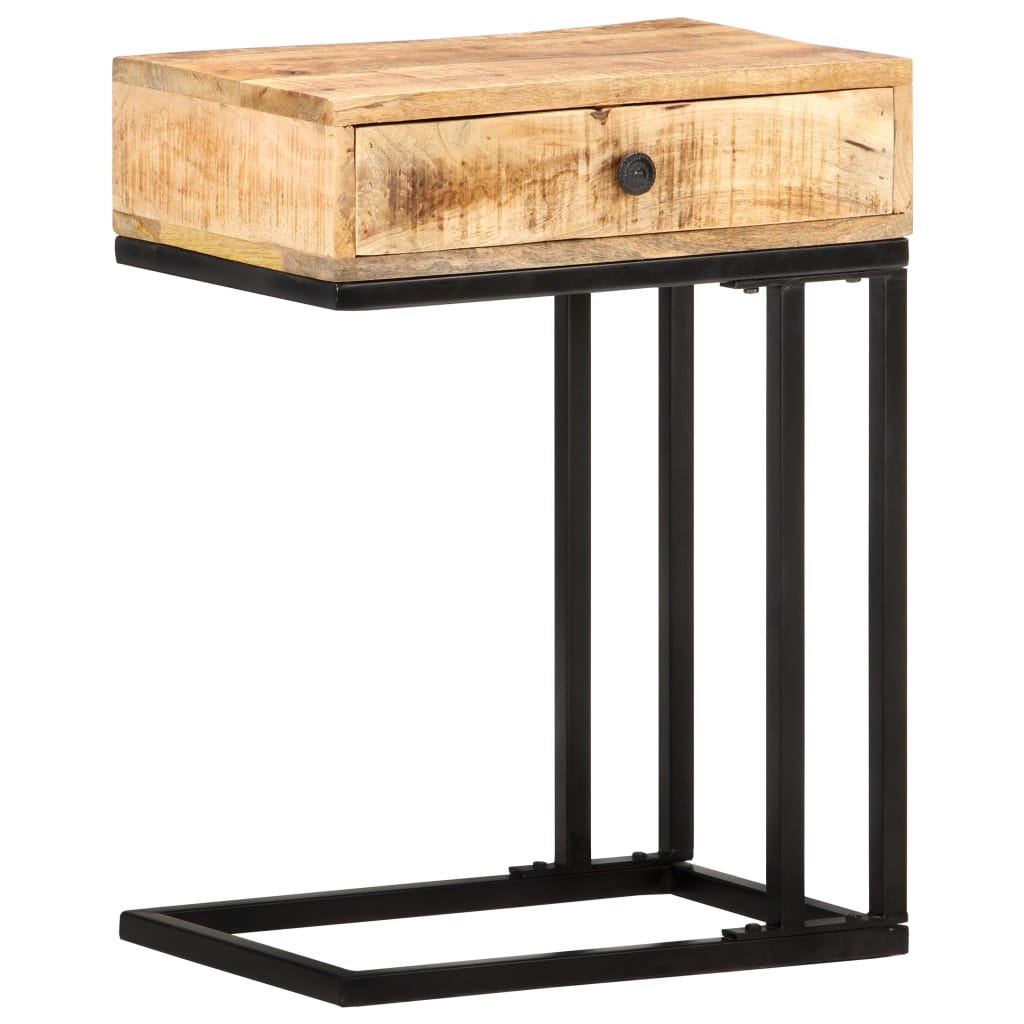 U-Shaped Side Table 45x30x61 cm Solid Mango Wood - Newstart Furniture
