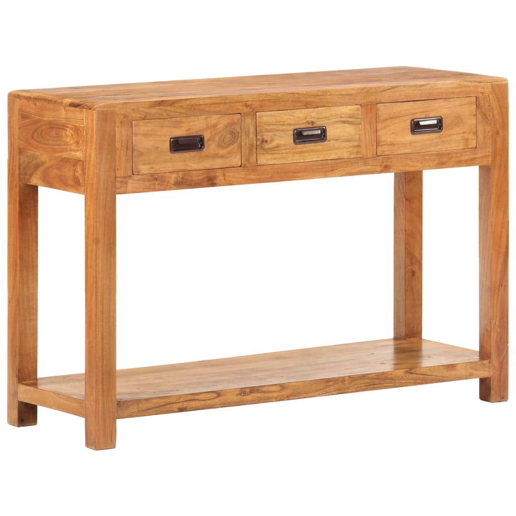 Console Table 110x40x76 cm Solid Acacia Wood Honey Finish - Newstart Furniture