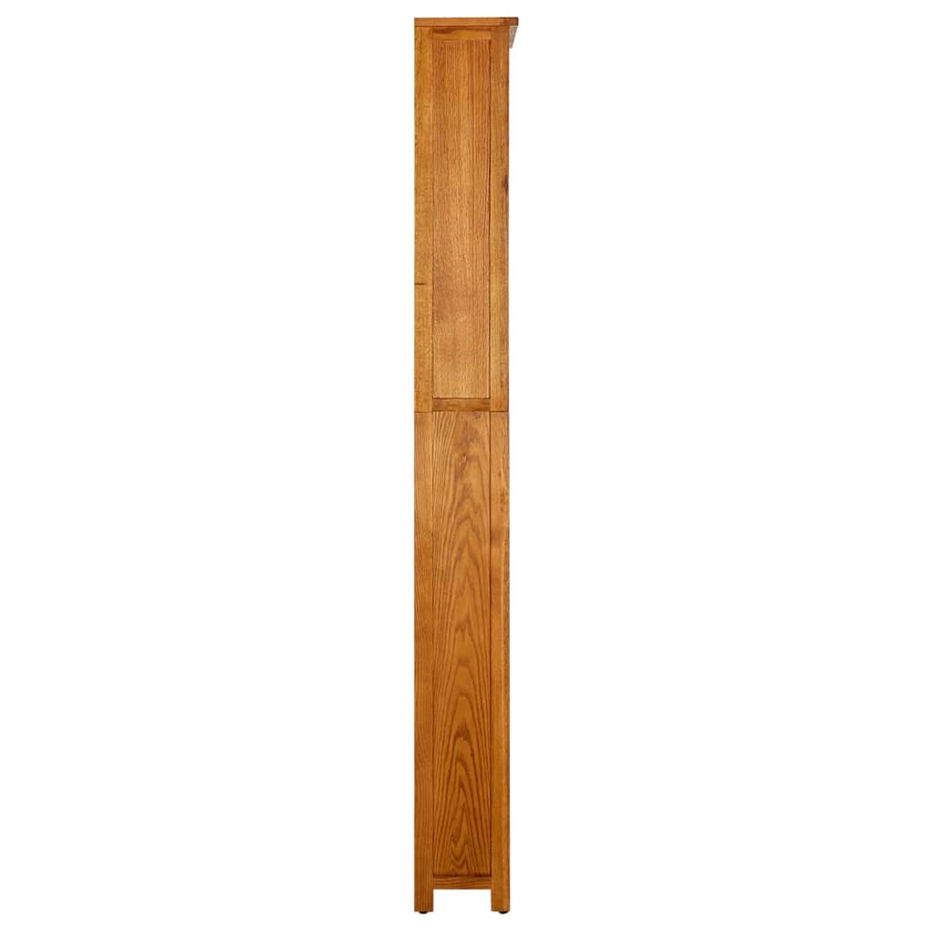 7-Tier Bookcase 90x22.5x200 cm Solid Oak Wood - Newstart Furniture