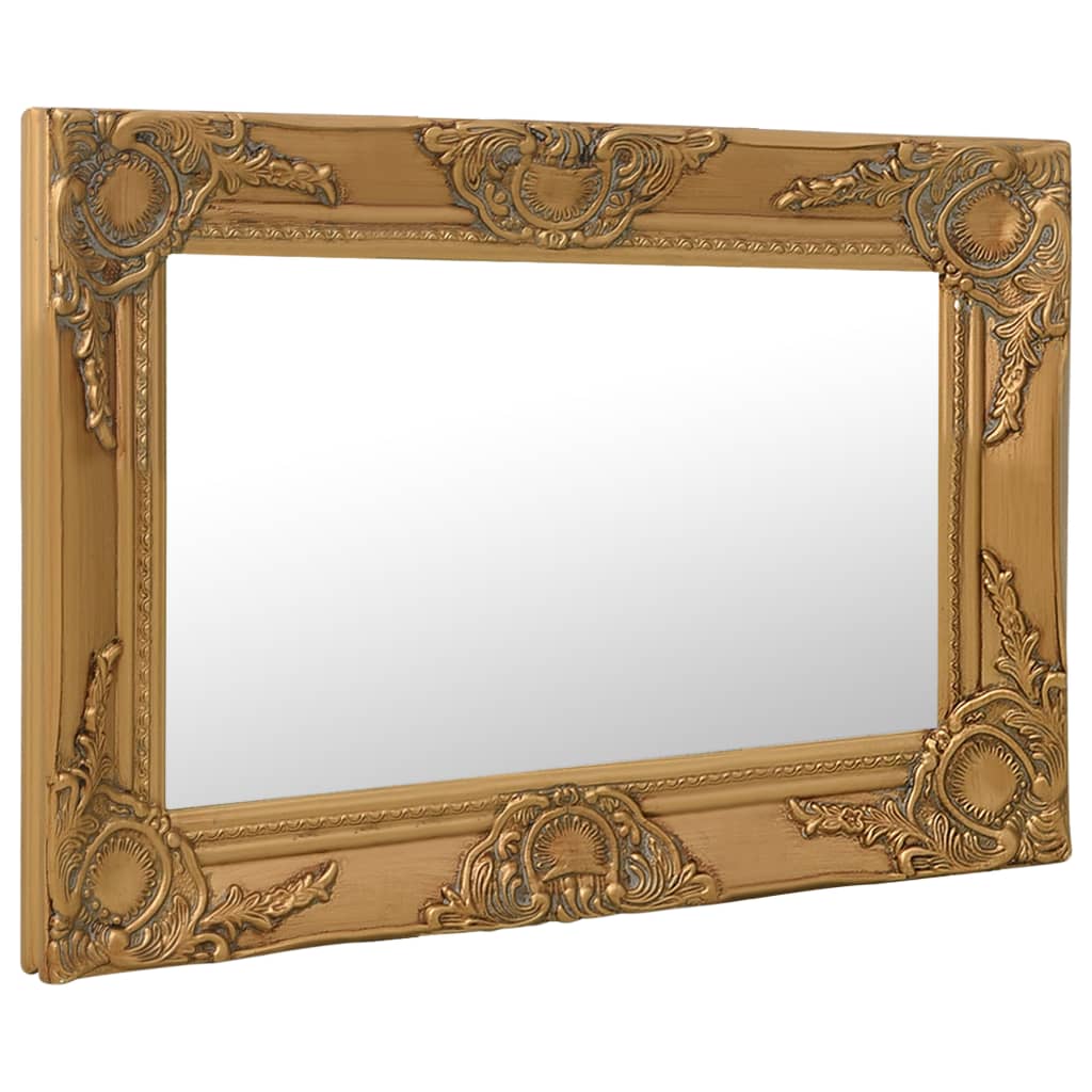 Wall Mirror Baroque Style 60x40 cm Gold - Newstart Furniture