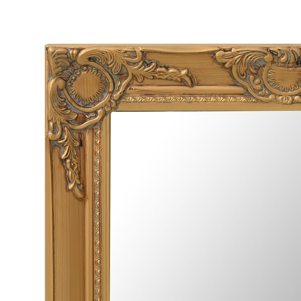 Wall Mirror Baroque Style 60x40 cm Gold - Newstart Furniture
