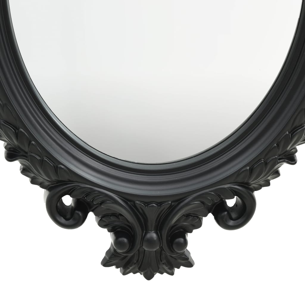 Wall Mirror Castle Style 56x76 cm Black - Newstart Furniture