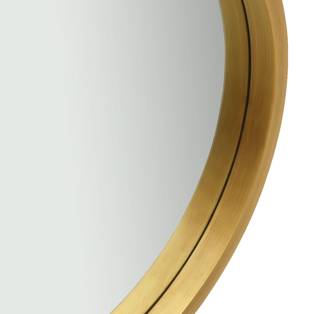 Wall Mirror with Strap 40 cm Gold - Newstart Furniture