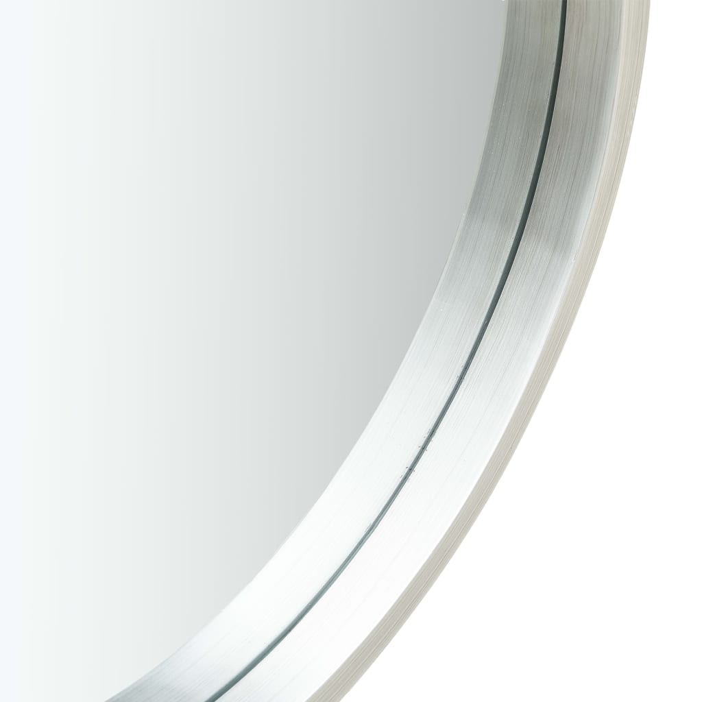 Wall Mirror with Strap 40 cm Silver - Newstart Furniture