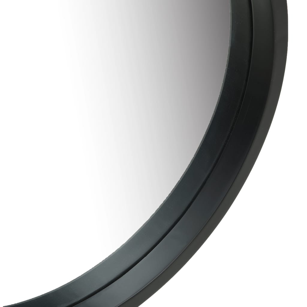 Wall Mirror with Strap 40 cm Black - Newstart Furniture