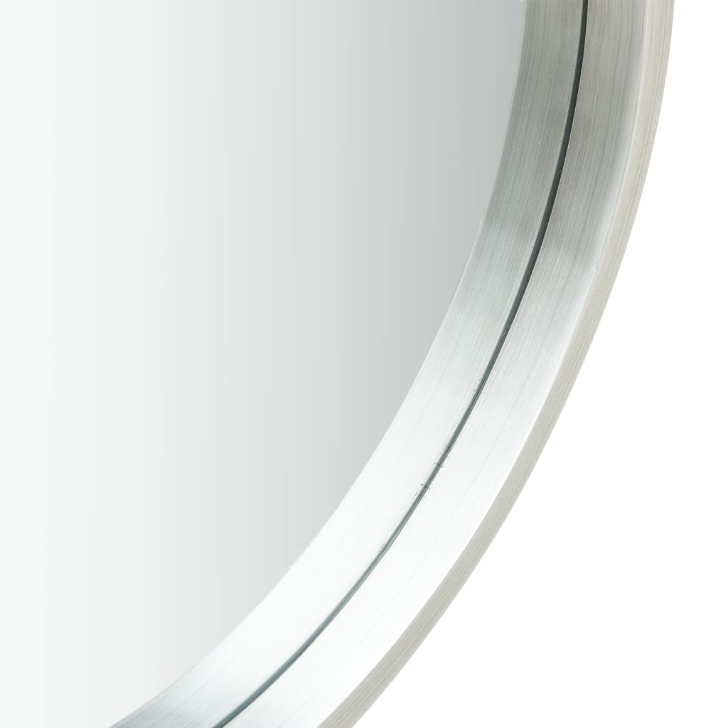 Wall Mirror with Strap 60 cm Silver - Newstart Furniture