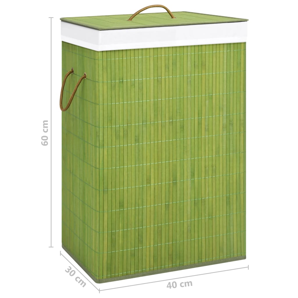 Bamboo Laundry Basket Green - Newstart Furniture