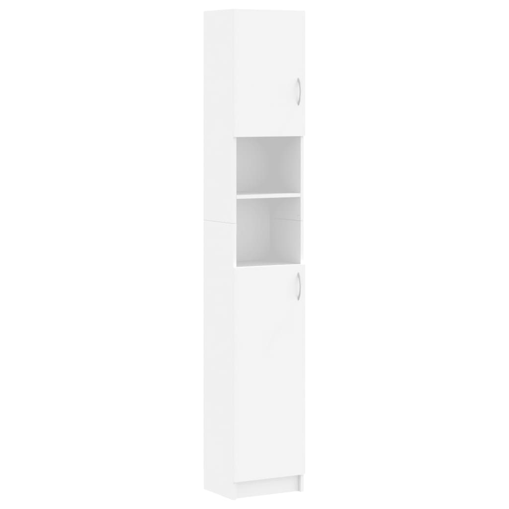 Bathroom Cabinet White 32x25.5x190 cm Engineered Wood