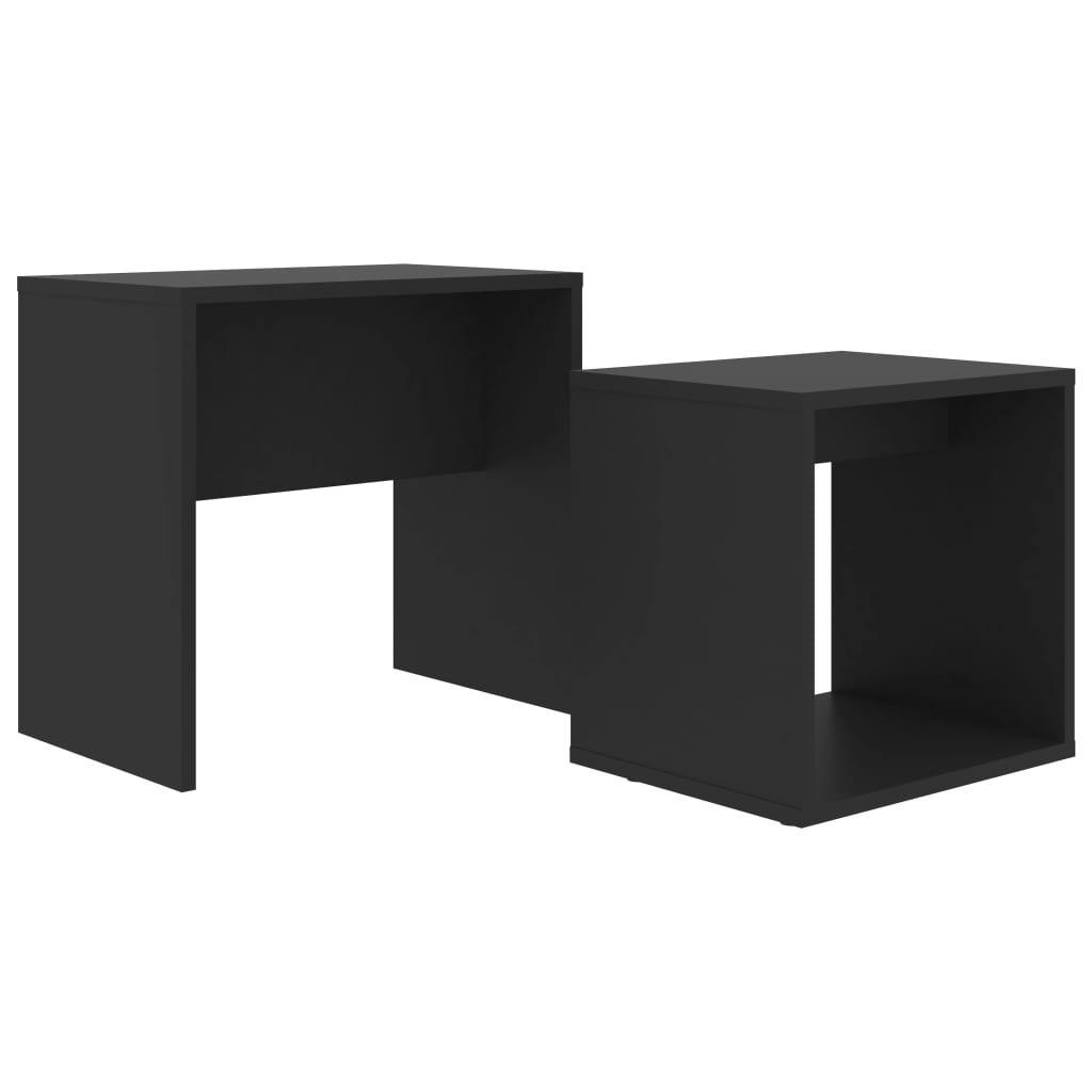 Coffee Table Set Black 48x30x45 cm Engineered Wood - Newstart Furniture