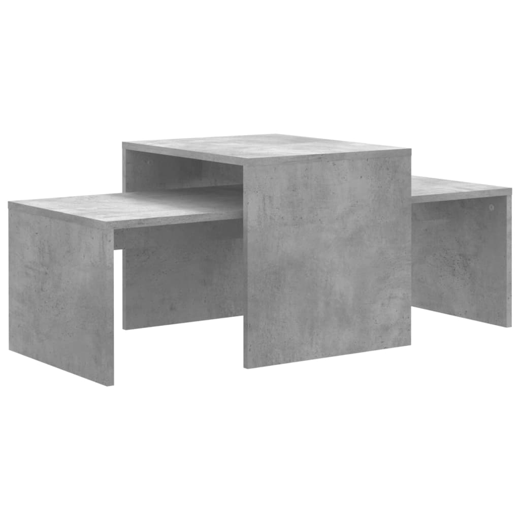 Coffee Table Set Concrete Grey 100x48x40 cm Engineered Wood - Newstart Furniture