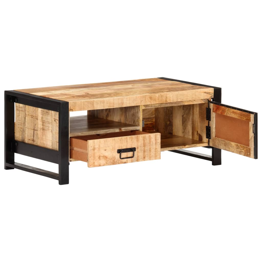 Coffee Table 100x50x40 cm Rough Mango Wood - Newstart Furniture