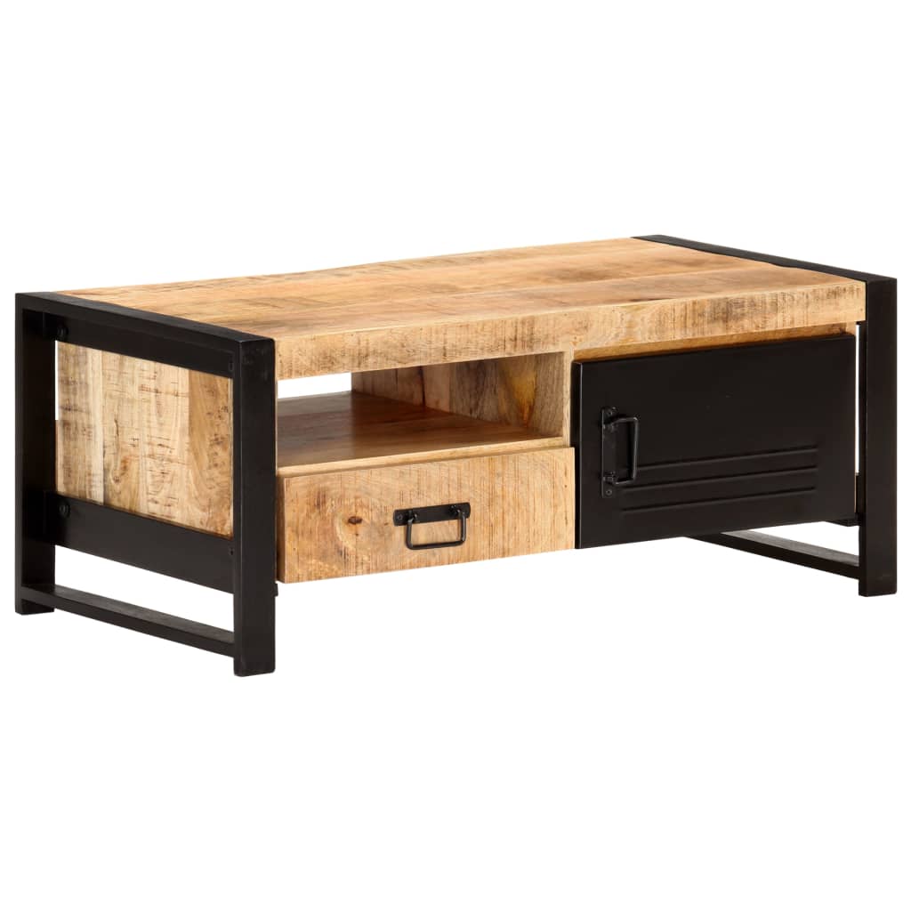 Coffee Table 100x50x40 cm Rough Mango Wood - Newstart Furniture