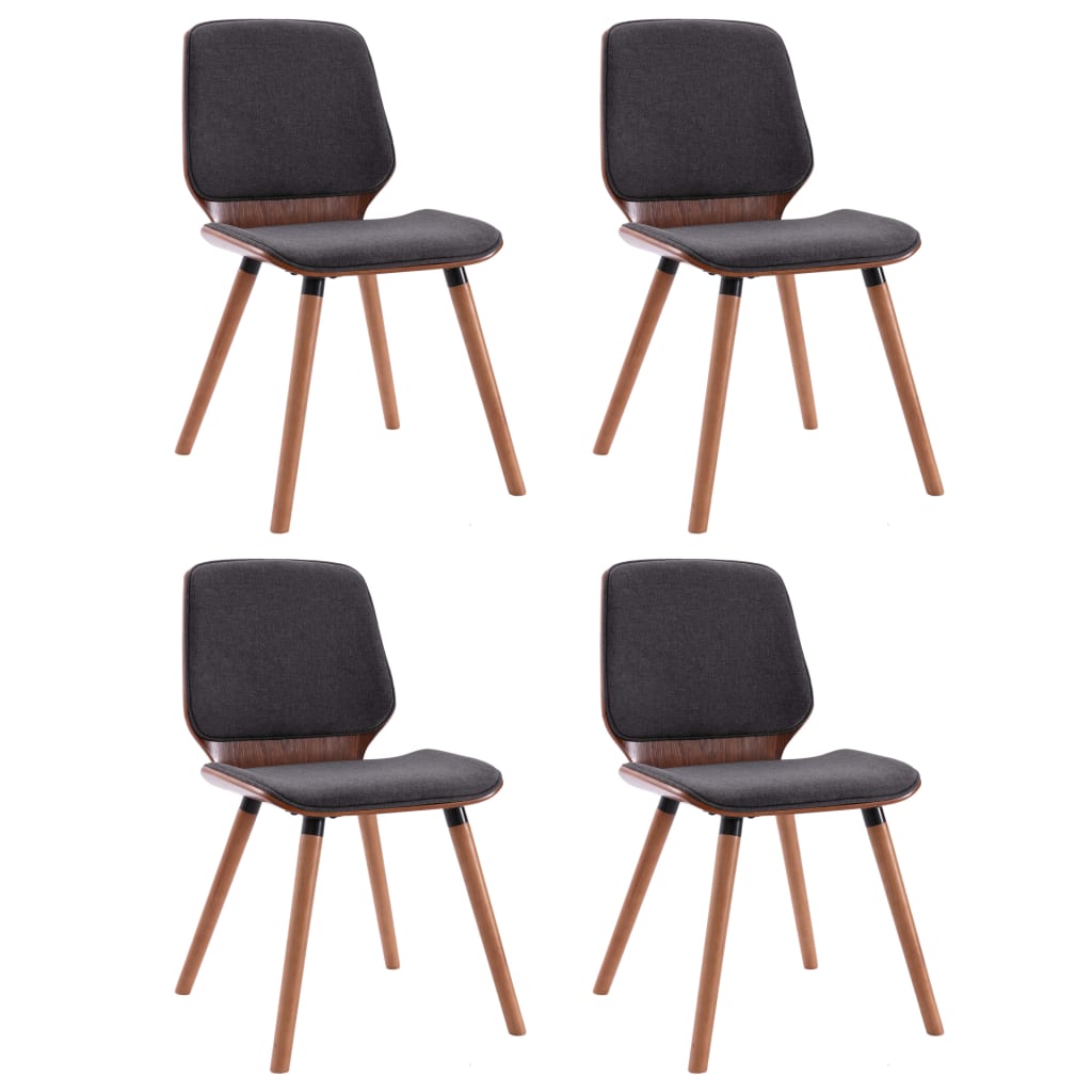 Dining Chairs 4 pcs Grey Fabric - Newstart Furniture