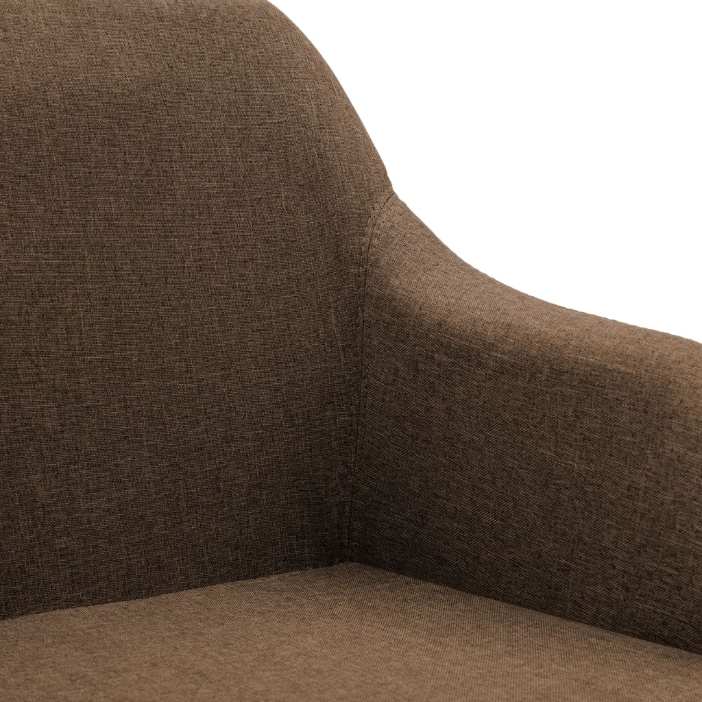 Swivel Dining Chair Brown Fabric - Newstart Furniture