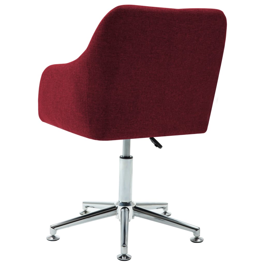 Swivel Dining Chair Wine Red Fabric - Newstart Furniture