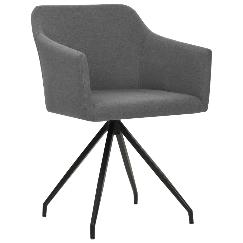 Swivel Dining Chairs 2 pcs Light Grey Fabric - Newstart Furniture