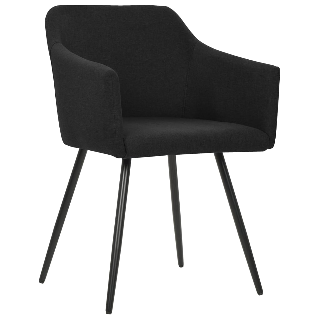 Dining Chairs 2 pcs Black Fabric - Newstart Furniture