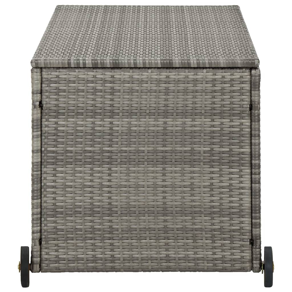Garden Storage Box Light Grey 120x65x115 cm Poly Rattan - Newstart Furniture