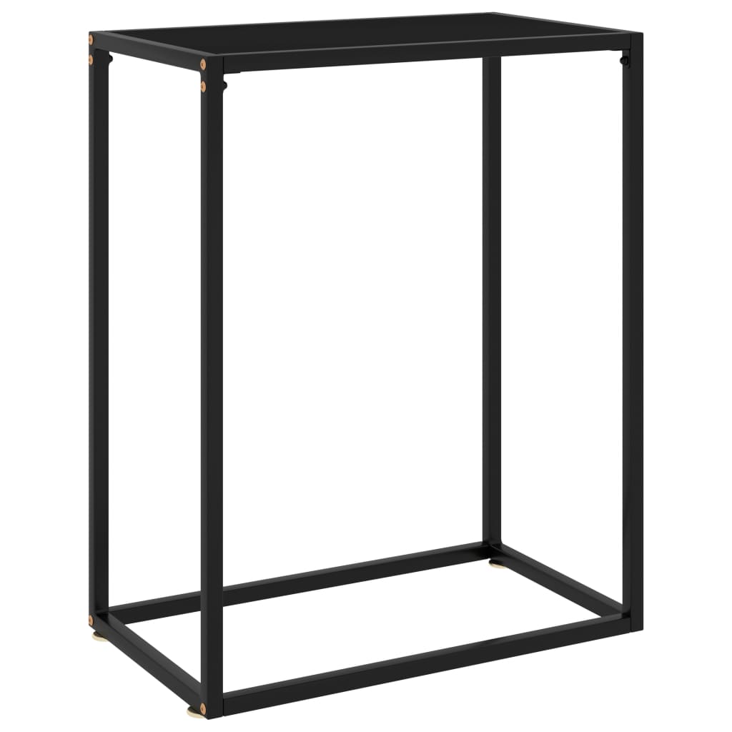 Console Table Black 60x35x75 cm Tempered Glass - Newstart Furniture
