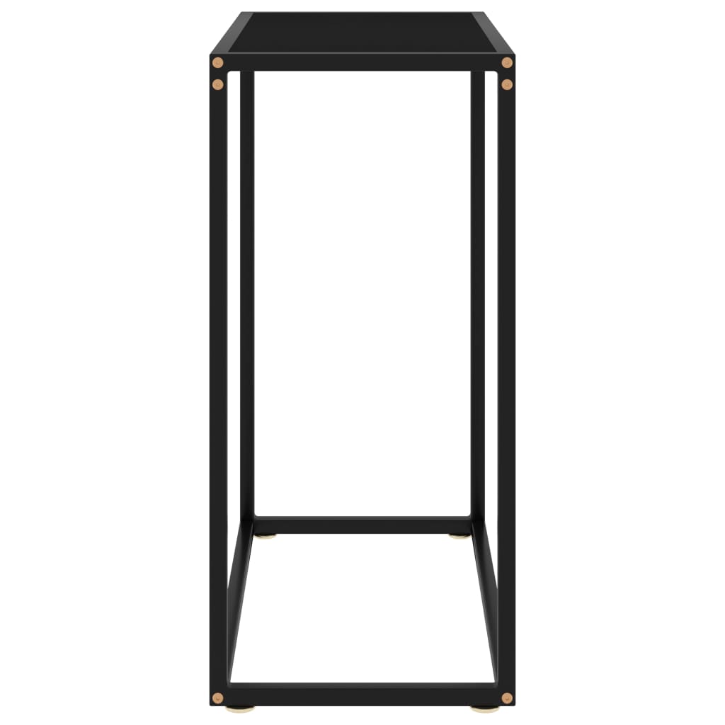 Console Table Black 60x35x75 cm Tempered Glass - Newstart Furniture