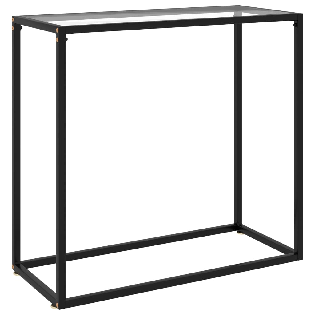 Console Table Transparent 80x35x75 cm Tempered Glass - Newstart Furniture