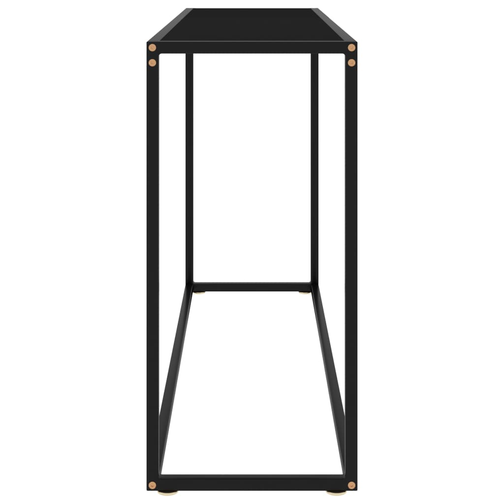 Console Table Black 120x35x75 cm Tempered Glass - Newstart Furniture