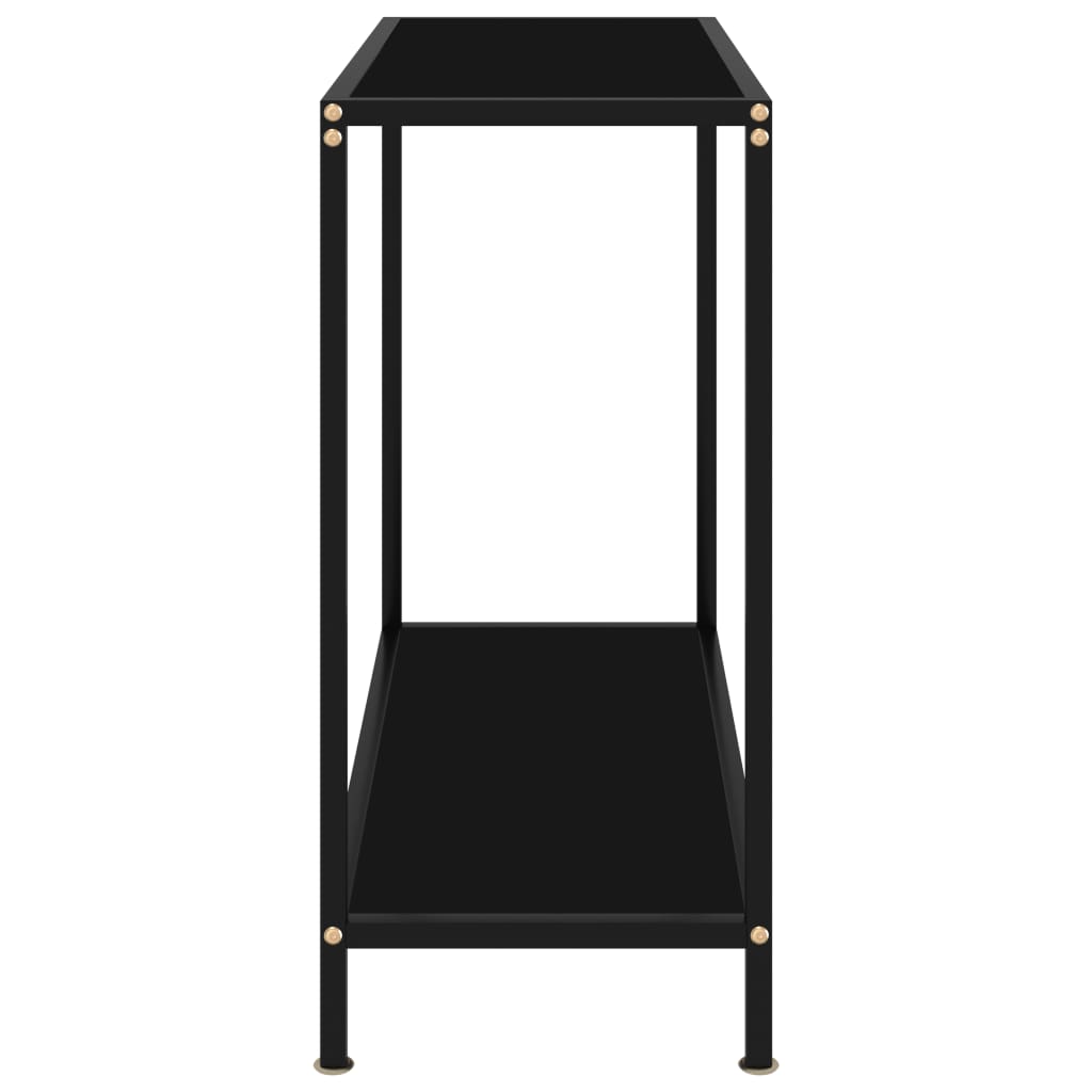 Console Table Black 80x35x75 cm Tempered Glass - Newstart Furniture