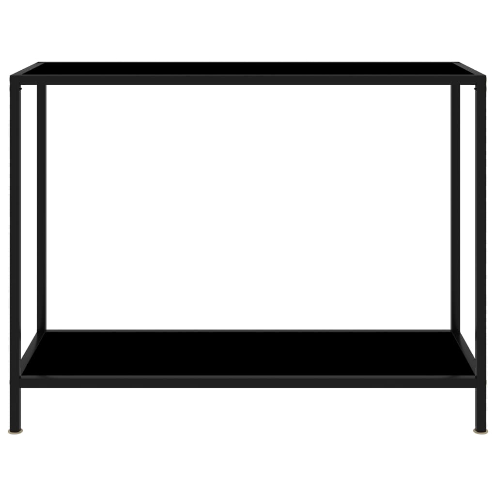 Console Table Black 100x35x75 cm Tempered Glass - Newstart Furniture