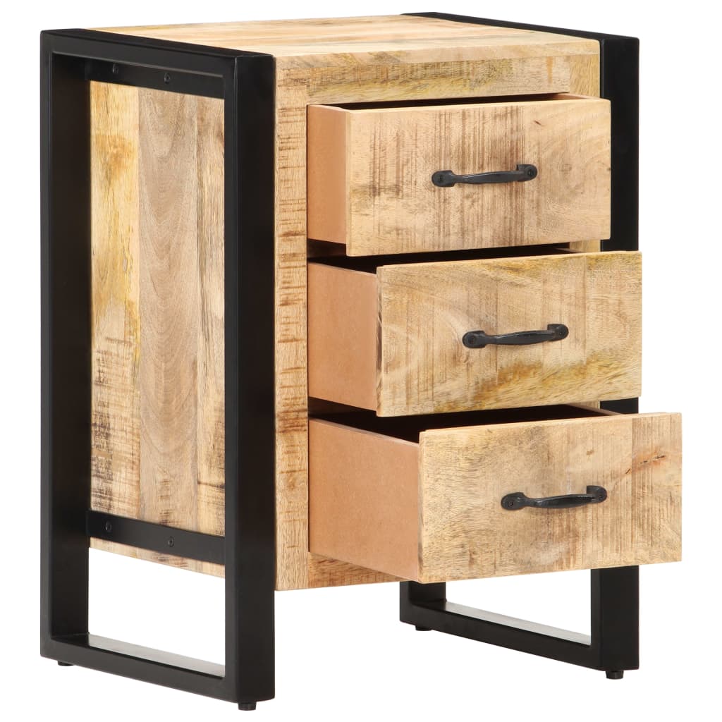 Bedside Cabinet 40x35x55 cm Solid Mango Wood - Newstart Furniture