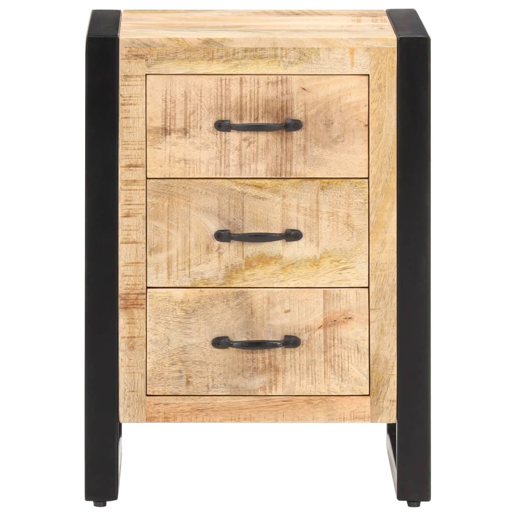 Bedside Cabinet 40x35x55 cm Solid Mango Wood - Newstart Furniture