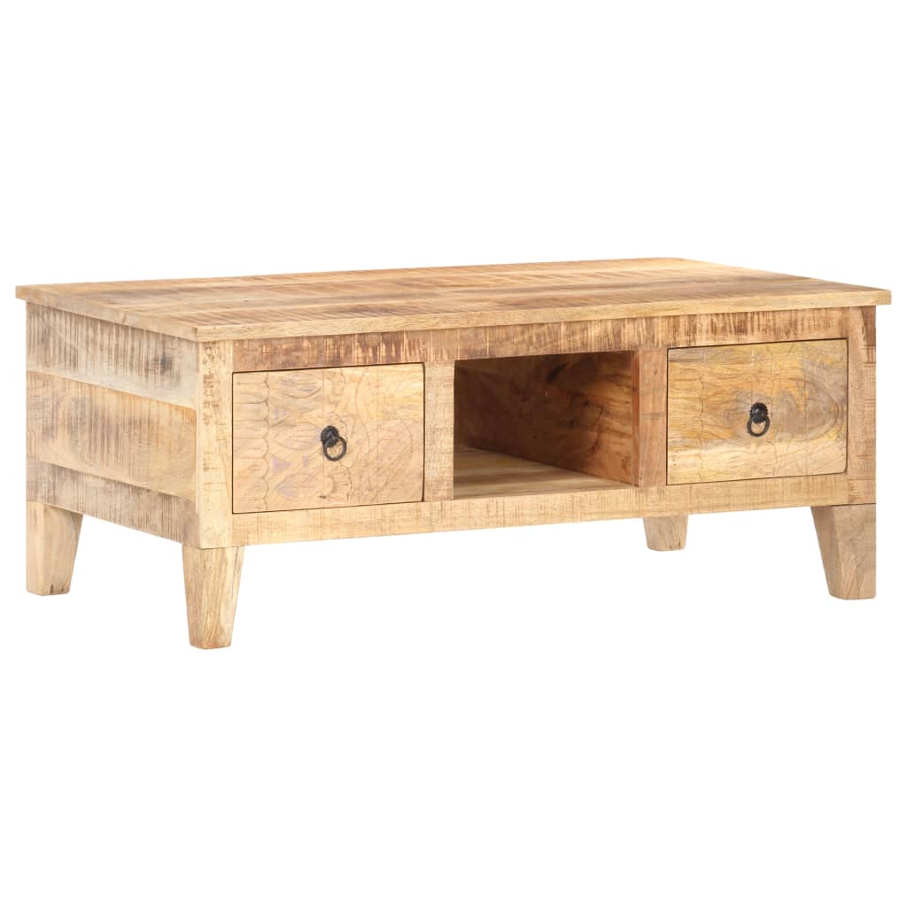 Coffee Table 100x55x40 cm Rough Mango Wood - Newstart Furniture