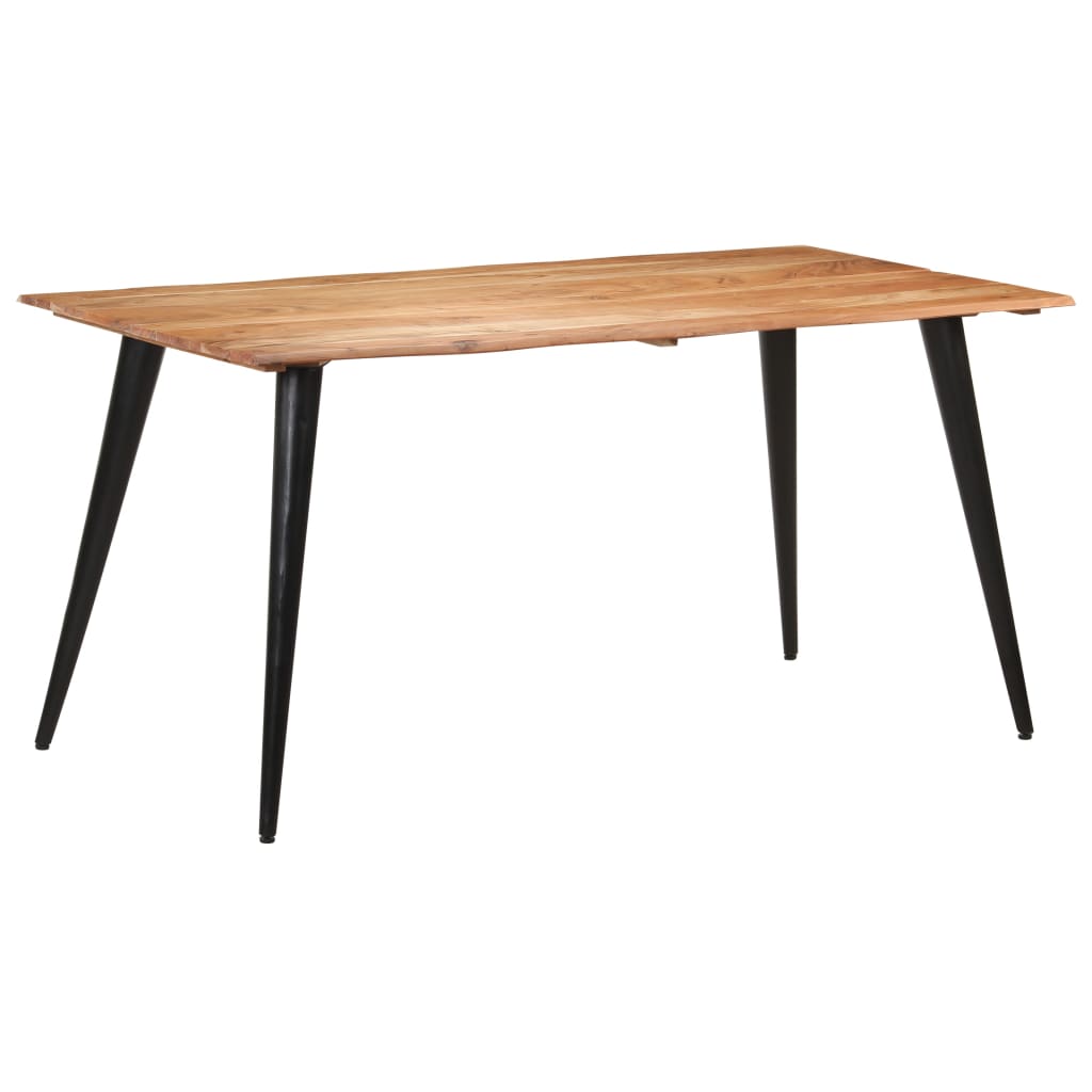 Dining Table with Live Edges 160x80x75 cm Solid Acacia Wood - Newstart Furniture