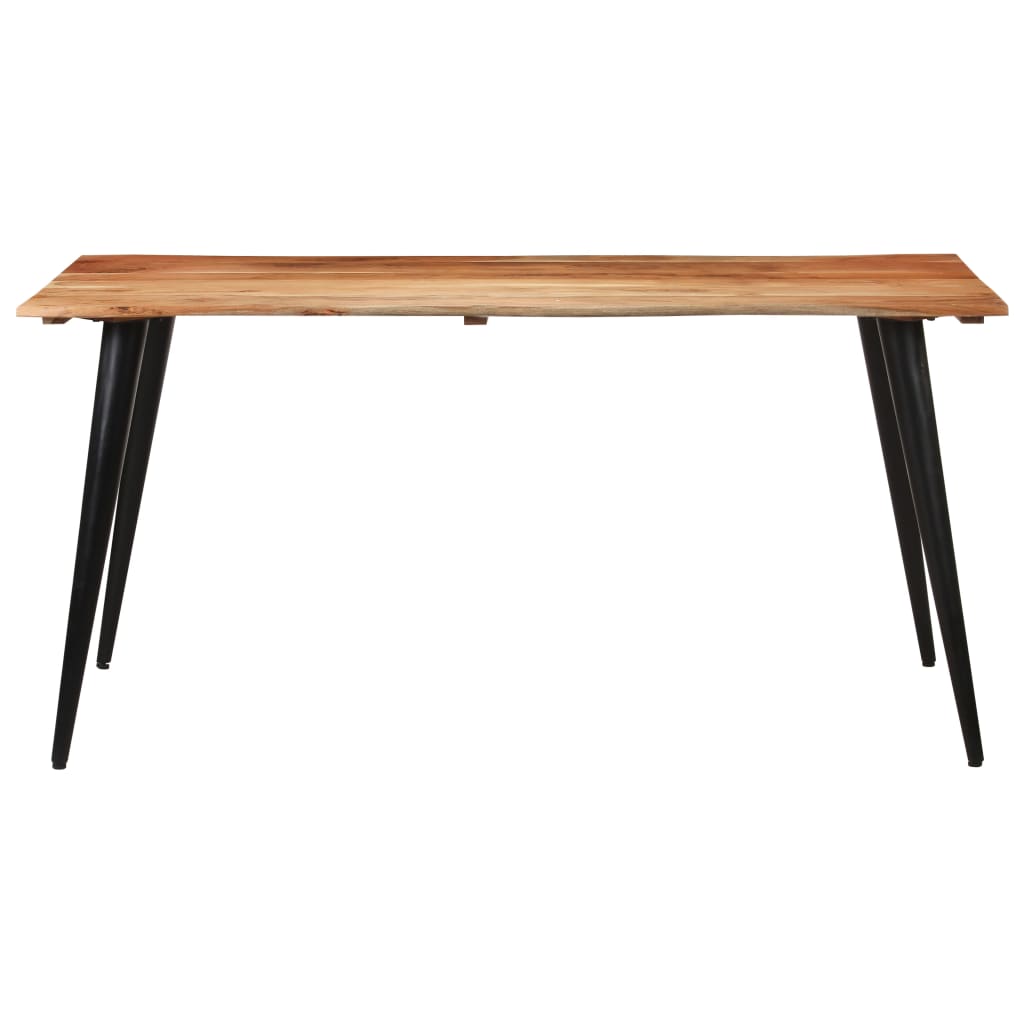 Dining Table with Live Edges 160x80x75 cm Solid Acacia Wood - Newstart Furniture