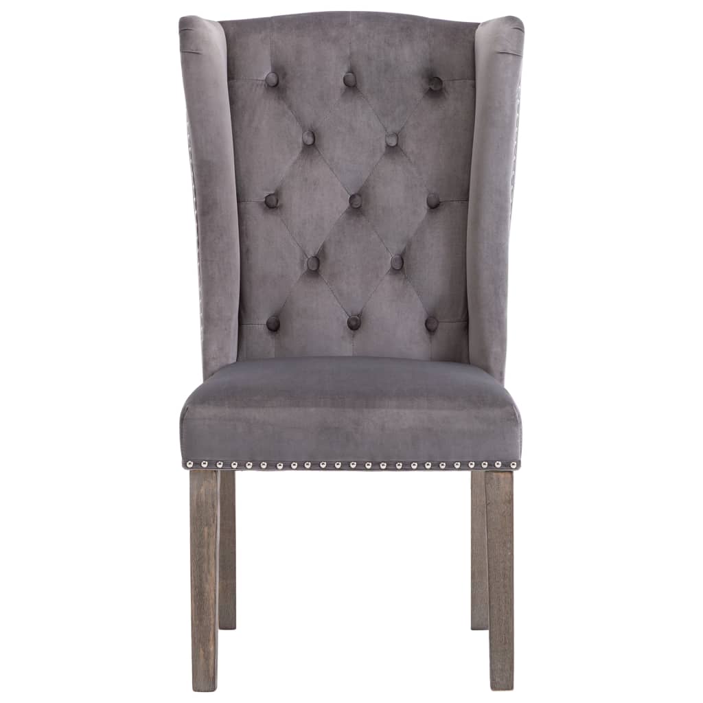 Dining Chairs 4 pcs Grey Velvet - Newstart Furniture