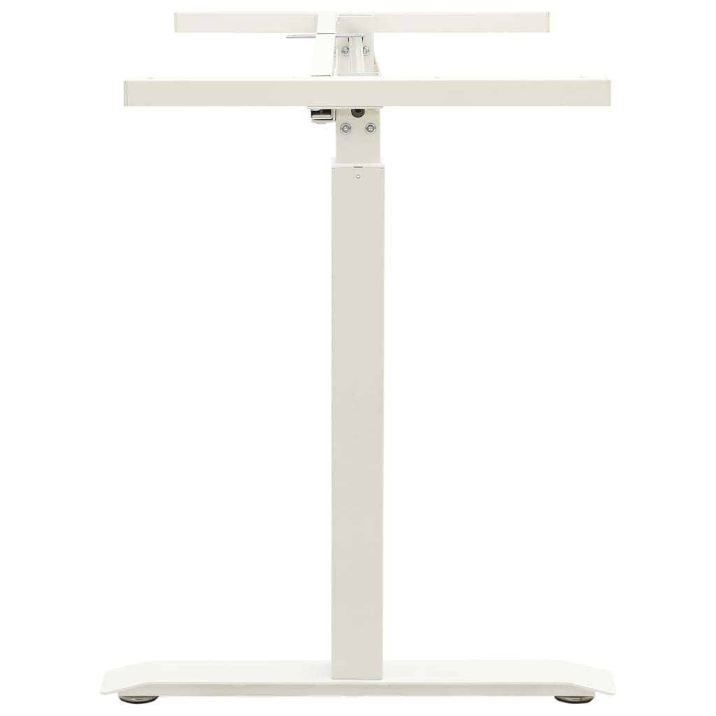 Manual Height Adjustable Standing Desk Frame Hand Crank White - Newstart Furniture