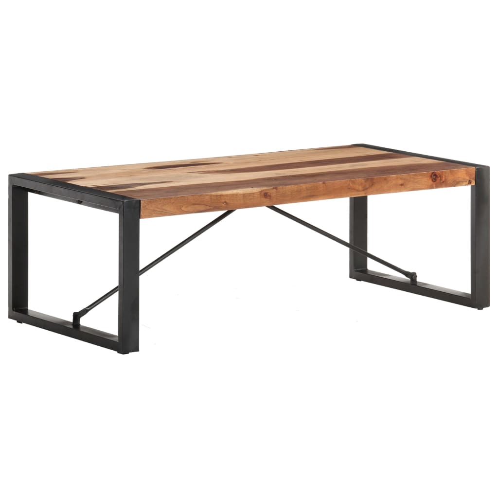 Coffee Table 120x60x40 cm Solid Wood with Sheesham Finish - Newstart Furniture