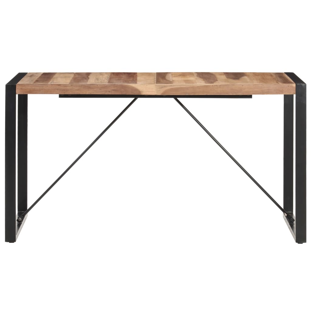 Dining Table 140x70x75 cm Solid Wood with Sheesham Finish - Newstart Furniture