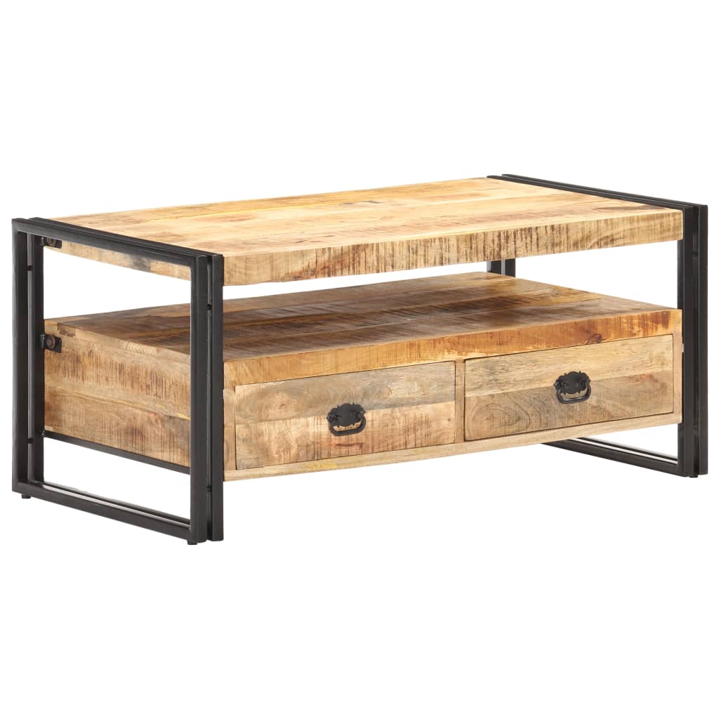 Coffee Table 100x55x45 cm Rough Mango Wood - Newstart Furniture