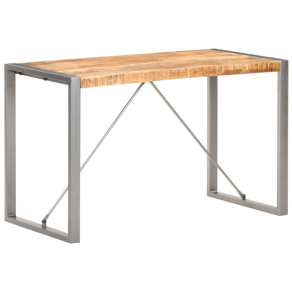 Dining Table 120x60x75 cm Solid Rough Mango Wood - Newstart Furniture