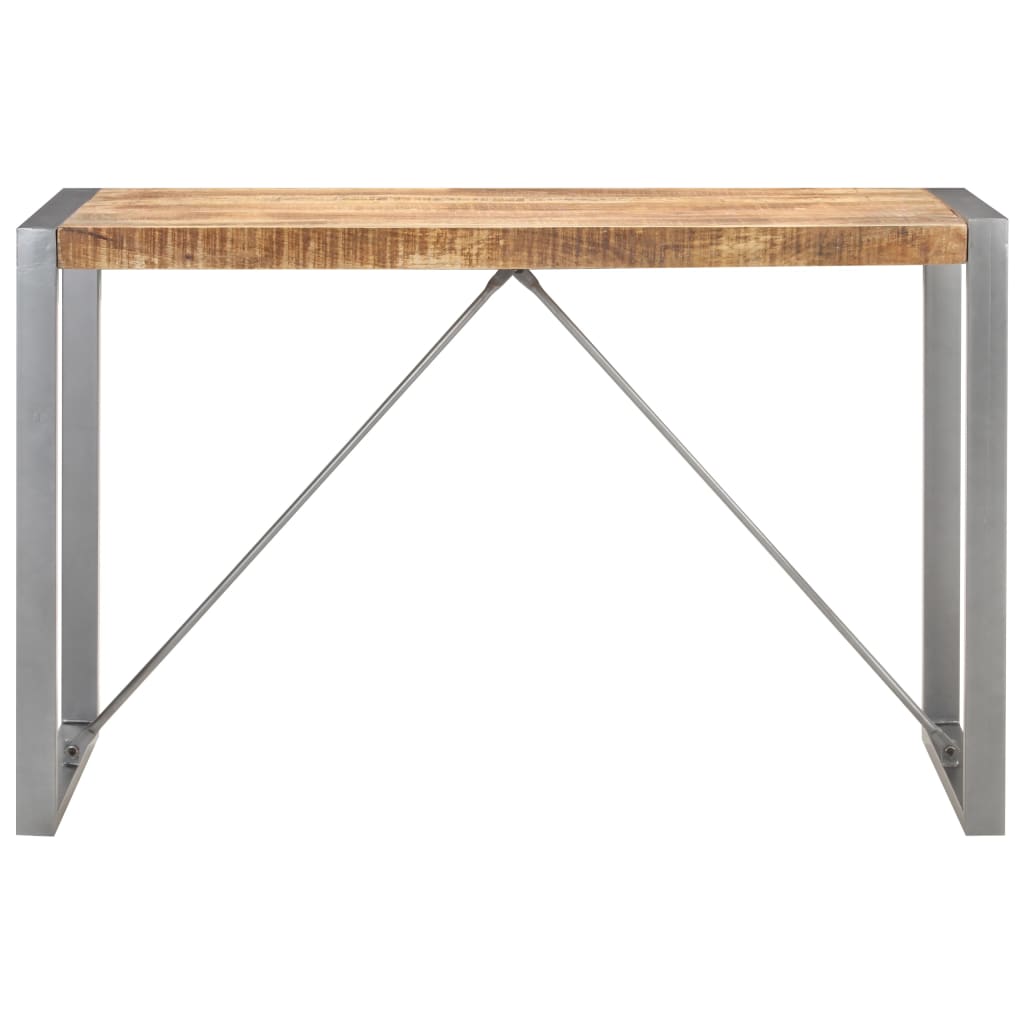 Dining Table 120x60x75 cm Solid Rough Mango Wood - Newstart Furniture