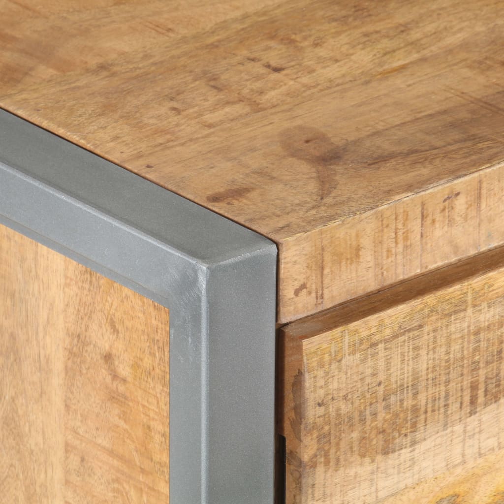 Bedside Cabinet 40x30x50 cm Rough Mango Wood - Newstart Furniture
