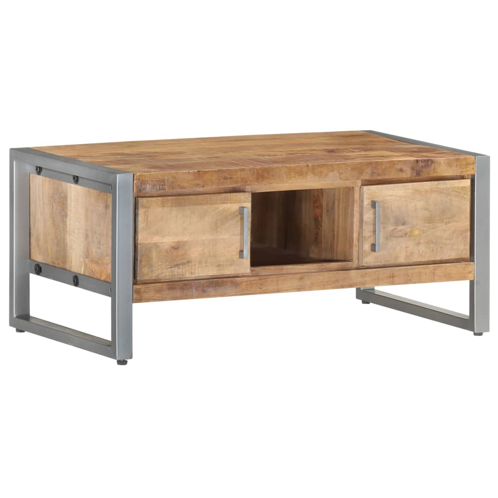 Coffee Table 95x50x40 cm Rough Mango Wood - Newstart Furniture